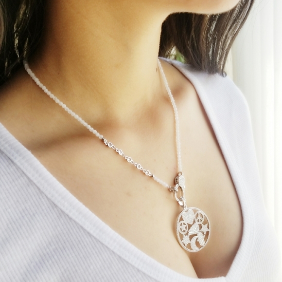 Super Bling Lucky Charm Pendant Necklace Chain NEW - Picture 2 of 8